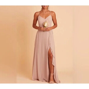 Birdy Grey Theresa Chiffon Taupe Women’s Dress XS Beige Bridesmaid